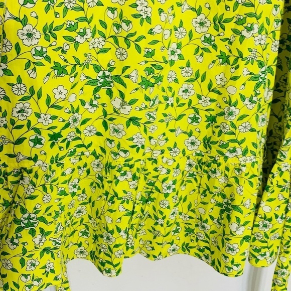 BANJANAN Audrey Mini Dress Yellow green Audrey Aurora Print dress small new - Picture 5 of 10